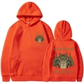 Orange Alligator Alcatraz hoodie with front and back graphic prints for men and women - Orange