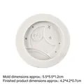 Stampo in silicone bianco con motivo luna sorridente e stelle per fondente o gesso - Stella e Luna / Grigio