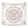 Tapiz de mandala bohemio con motivos florales para decoración de paredes fondo blanco - 150*200cm (Tela Cepillada) / LY00001 (Mandala)