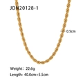 Detailaufnahme der goldenen Gliederkette mit Maßen 40 cm Länge und 0,5 cm Breite - Gold