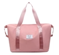 Bolsa de viaje rosa impermeable de gran capacidad con compartimento para zapatos - Estilo 309 / Rosa