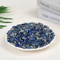 Natural raw lapis lazuli crushed stones in a white round dish for aromatherapy - Lapis Lazuli (7-9mm) 100g