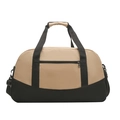 Bolso de viaje grande caqui y negro con correa ajustable y múltiples bolsillos - Caqui