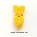 Vista dettagliata della spilla in peluche di 7 cm a forma di cibo con trama morbida - Originale (Apertura posteriore) / Vescica natatoria
