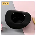 Glossy black cowboy hat shaped plastic ice cream bowl for kids and pets on colorful background - Black