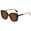 Fashionable oversized tortoise shell sunglasses with dark brown lenses for women - C3 Tortoiseshell Leopard Frame Dark Tea Lens