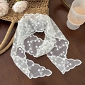Nastro per capelli vintage francese in pizzo bianco con fiori e bordi a onde per donne - Bordo in pizzo / Piccolo Fiore Bianco