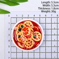 Miniature lotus root slice food magnet, 5.5cm size realistic Chinese cuisine model - Lotus Root in Chili Oil