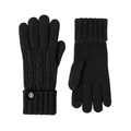 Guantes de invierno de punto grueso negro con puño doblado y función de pantalla táctil - Guantes(K32) / Talla única / Negro