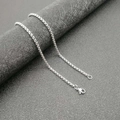 Silberne Edelstahl-Boxkette-Halskette mit sicherem Karabinerverschluss und glattem Finish - 3mm*61cm Silberne Box-Kette