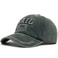 Verwaschene dunkelgraue Baseballkappe mit VAIL 1962 Colorado Stickerei im Vintage-Stil - Armeegrün