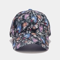 Detail shot of the curved brim and unicorn star pattern on a structured baseball cap - Adjustable / 4# (Tie-dye Unicorn)