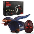 Electric infrared remote control cobra toy in red and blue with USB charging egg remote - Remote Control Cobra - Blue