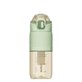 Green and amber 800ml PPSU sports water bottle with lockable pop-up lid and capacity marks - 610ml / Green