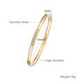 Französisches vergoldetes Edelstahl-Armband mit Diamanten und hohler Textur für Damen - 4mm Gold