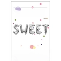 16-inch silver foil balloons spelling SWEET for birthday and party wall decorations - SWEET / Silver