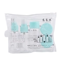 Travel bottle set with spray and lotion containers in a mint green zipper pouch - 7-Piece Set / Mint Green