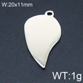 Silberner tropfenförmiger Edelstahl-Anhänger, 20x11mm DIY-Schmuckzubehör mit Glanzeffekt - Edelstahl / Tränenform (KLJ6494-Z)