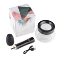 Detailoverzicht van de automatische make-up borstelreiniger met USB-kabel en geschenkdoos - USB Opladen Enkele Kop / Zwart