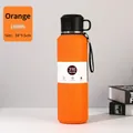 1500ML orange 316 stainless steel vacuum insulated water bottle with portable strap - 1500ml / Orange Yellow
