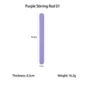 Reusable purple silicone stirring rod with dimensions for DIY resin casting and glue mixing - Purple Stirring Rod 01