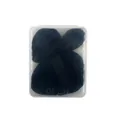 Set of soft black plush hair accessories neatly stored in an openable transparent box - Black / 3pcs Set (PP Box)