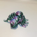 3D printed spider ornament with silk dual-color green and purple gradient finish - Spider / Red Green Blue Gradient