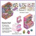 Set adesivi arcade retrò con scena 3D pieghevole per decorazioni creative fai-da-te - Città dei Videogiochi