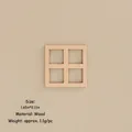 Miniature wooden window frame for Christmas DIY crafts and snowy micro landscape scenes - No.94 - Wooden Four-pane Window Frame