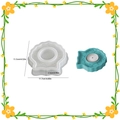 Stampo in silicone conchiglia per portacandele in resina e vassoio fai-da-te stella - Portacandele a Conchiglia 001 / Bianco Traslucido