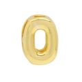 18k gold plated brass bubble letter O pendant with a smooth polished metallic finish - Number 0 Pendant / Gold