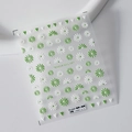 Stickers à ongles 5D en relief avec marguerites vertes et blanches et coeurs TS-2227 - TS-2227 Marguerite de Printemps-Nouveau Relief