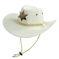 One Size (58cm) Cream with Beige Rope