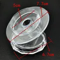 Acrylic clear jewelry stand for bracelets with 5cm inner and 7.7cm outer diameter rings - No. 12 High Round Small Bracelet Base