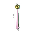 Rainbow stainless steel coffee measuring spoon with integrated bag sealing clip - Measuring Spoon Clip-Multicolor
