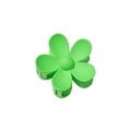 Matte green flower-shaped hair claw clip made of durable frosted acrylic material - Solid - Matte Grass Green
