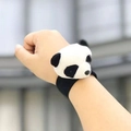 Plush panda slap bracelet decoration for bicycle and motorcycle handle grips - Panda Plush Slap Bracelet