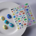 Gedetailleerde 5D-reliëf nagelstickers met oceaan thema en vissen voor DIY-manicure - 5D Zeedieren Stijl (FEB-395)