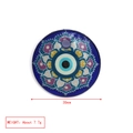 Detailansicht eines 30mm Glasanhängers mit blauem bösem Blick und Mandala-Muster - Stil 01