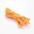 5mm orange braided nylon cord with white reflective threads for DIY phone and bag straps - 5mm / Orange