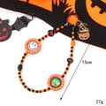 Halloween beaded phone strap with orange smiley beads and wizard pumpkin charm, 15cm long - Clearance-Halloween Pendant (Style C Smiley Pumpkin)