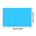 Light blue silicone mat 60x40cm for DIY resin jewelry making and heat resistant protection - 60cmx40cm / Blue