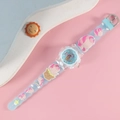Children's quartz watch with light blue 3D unicorn silicone strap and transparent case - Unicorn 6 / Blue