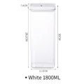 Contenitore ermetico trasparente da 1800ML con coperchio bianco per conservazione alimenti - Extra Large 1800ML