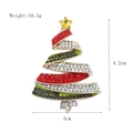Sparkling Christmas tree brooch with colorful rhinestones in gold alloy setting - xz4094 Christmas Tree