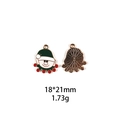 Macro view showing dimensions of a metal Santa Claus charm for DIY crafts and jewelry - #12 Santa Claus