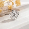 0,8cm zilveren sneeuwvlok cartilage piercing met fonkelende zirkoon en parel - Witte Sneeuwvlok Stijl (A1024-1#)