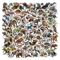 100 pegatinas de dinosaurios jurásicos impermeables para maletas, skates y laptops - 100 Piezas Dinosaurios Realistas
