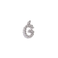 Silver twisted metal pendant shaped like the letter G with a minimalist textured finish - Mini Twist Letter Pendant-Steel Color-G