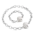 Set di gioielli punk in argento con ciondolo Albero della Vita, collana e bracciale - Set Albero della Vita Argento (KS137151-Z)